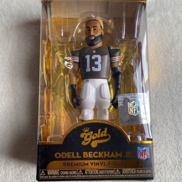 New Odell Beckham Jr. Funko Gold 5" NFL Cleveland Browns - Picture 5 of 5